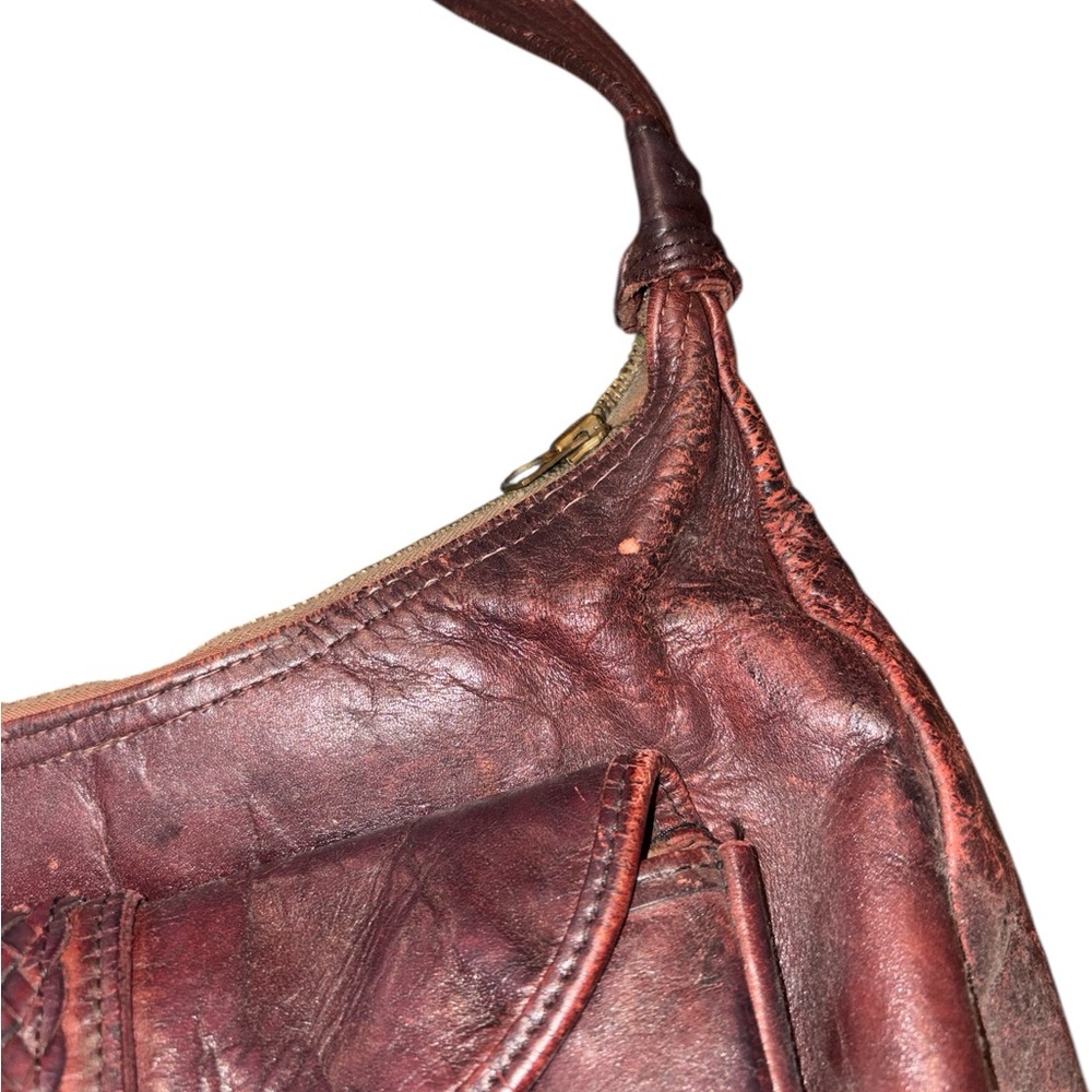 Frye Burgundy Leather Hobo Shoulder Bag - Picture 7 of 7